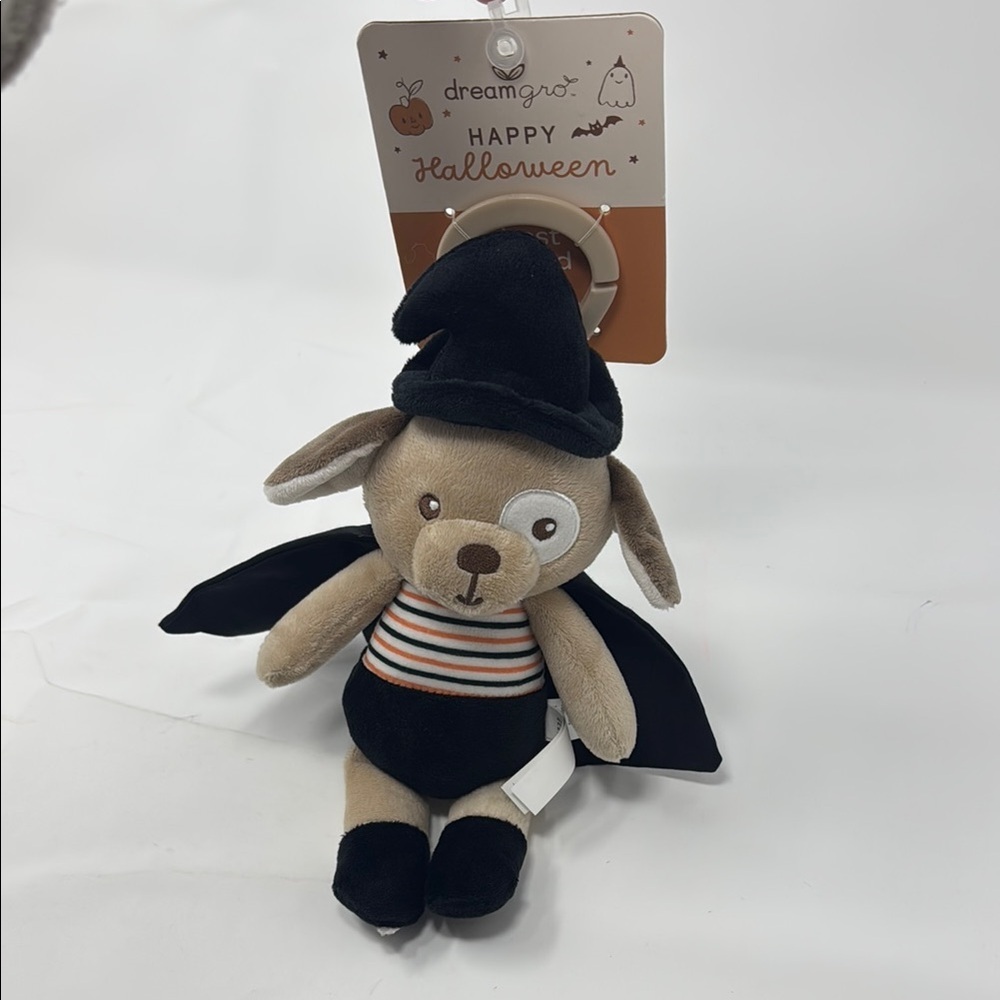 Dreamgro Halloween Plush Bat dog dressed like witch  plush Toy for baby hanger